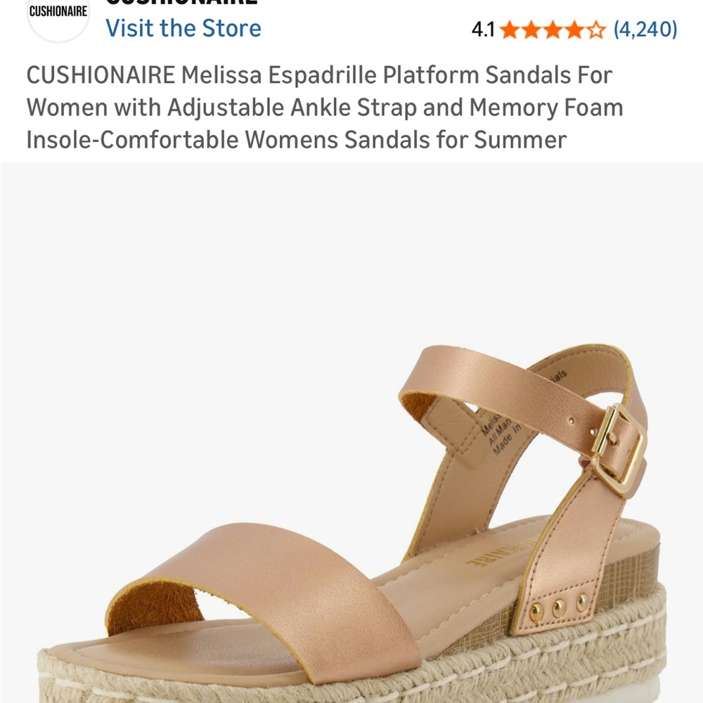 Melissa Rose Gold Espadrille Platform Sandals